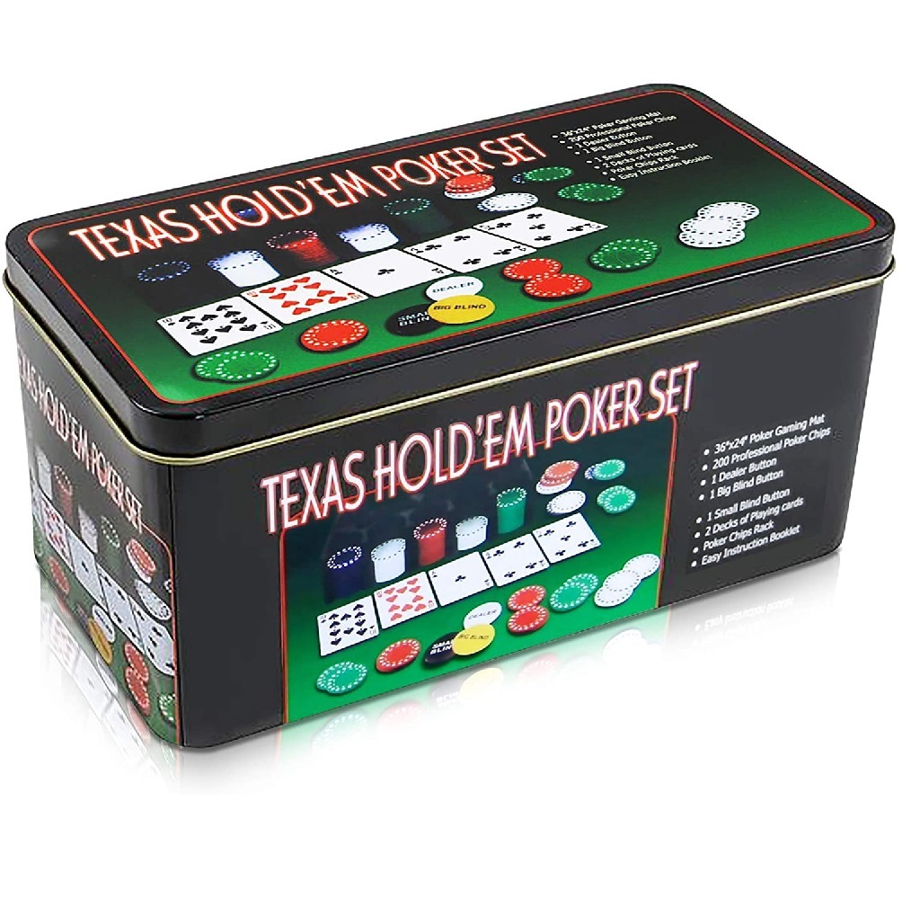 Miniatura 4 de Poker Texas x200 Fichas Caja Metalica